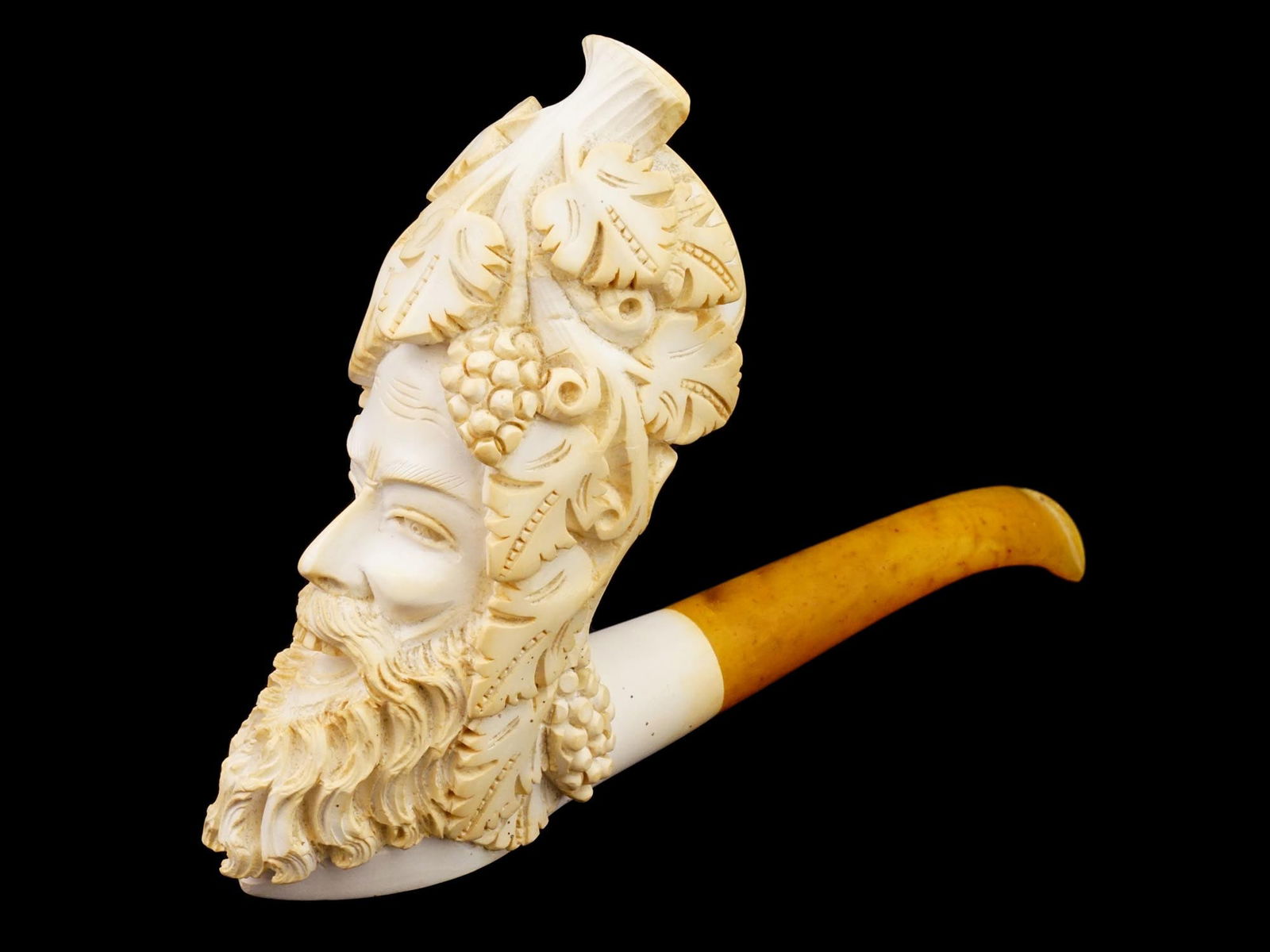 LARGE TURKISH HAND CARVED BLOCK MEERSCHAUM PIPE (1 of 9)