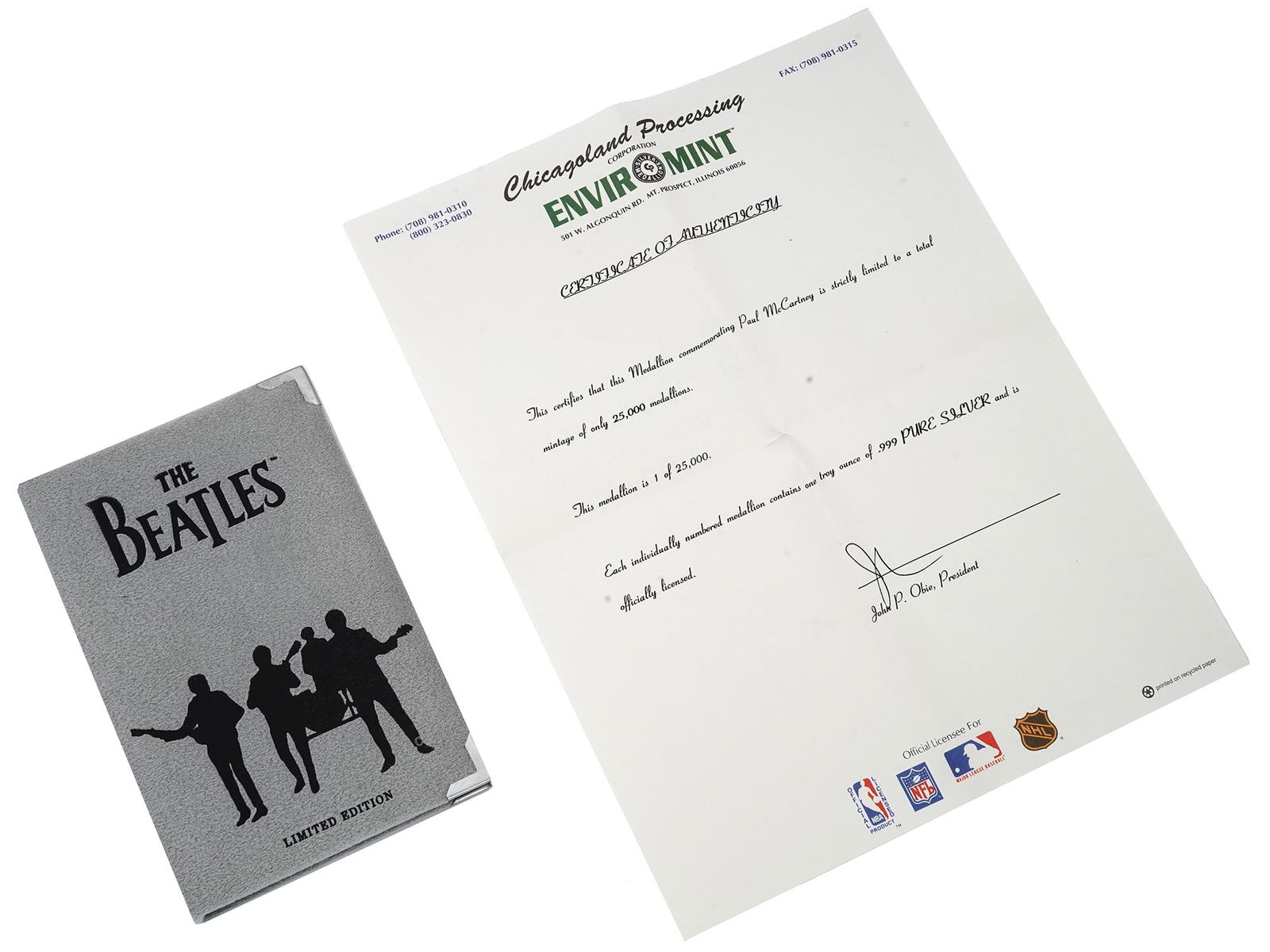 1990 THE BEATLES PAUL MCCARTNEY PURE SILVER COIN (1 of 8)