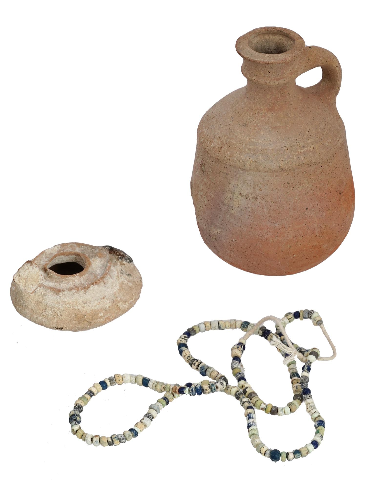 ANCIENT ROMAN GLASS AND CLAY ITEMS 100 TO 300 AD (1 of 13)