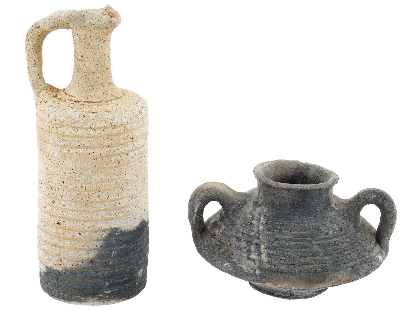 ANCIENT ROMAN TERRACOTTA PITCHER AND JAR MADE ON WHEEL (1 of 6)