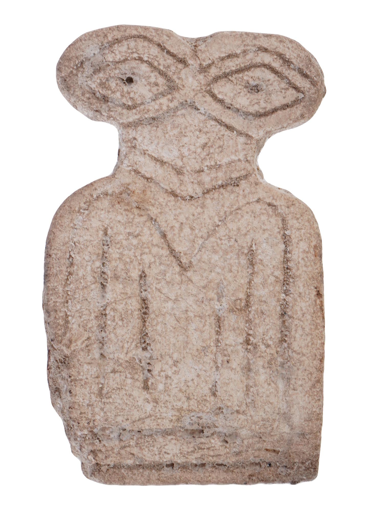 ANCIENT CARVED STONE EYE IDOL FIGURINE (1 of 4)