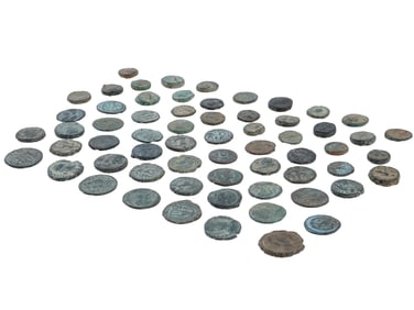 COLLECTION OF ANCIENT GREEK AND ROMAN BRONZE COINS