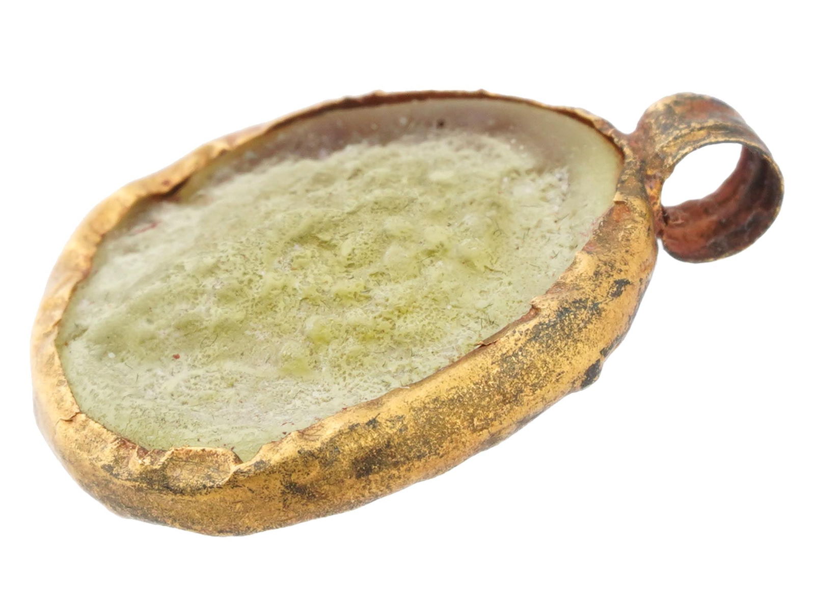 ANCIENT IMPERIAL ROMAN 22K GOLD GLASS PENDANT (1 of 4)