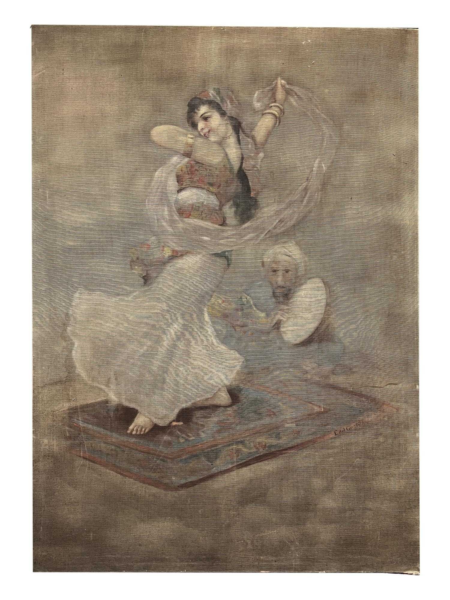 ANTIQUE ORIENTALIST PAINTING AFTER FABIO FABBI (1 of 4)