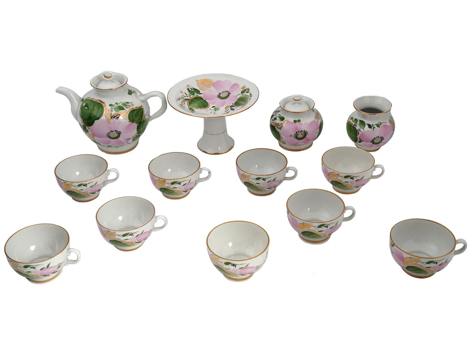 VINTAGE RUSSIAN SOVIET LOMONOSOV PORCELAIN TEA SET (1 of 8)