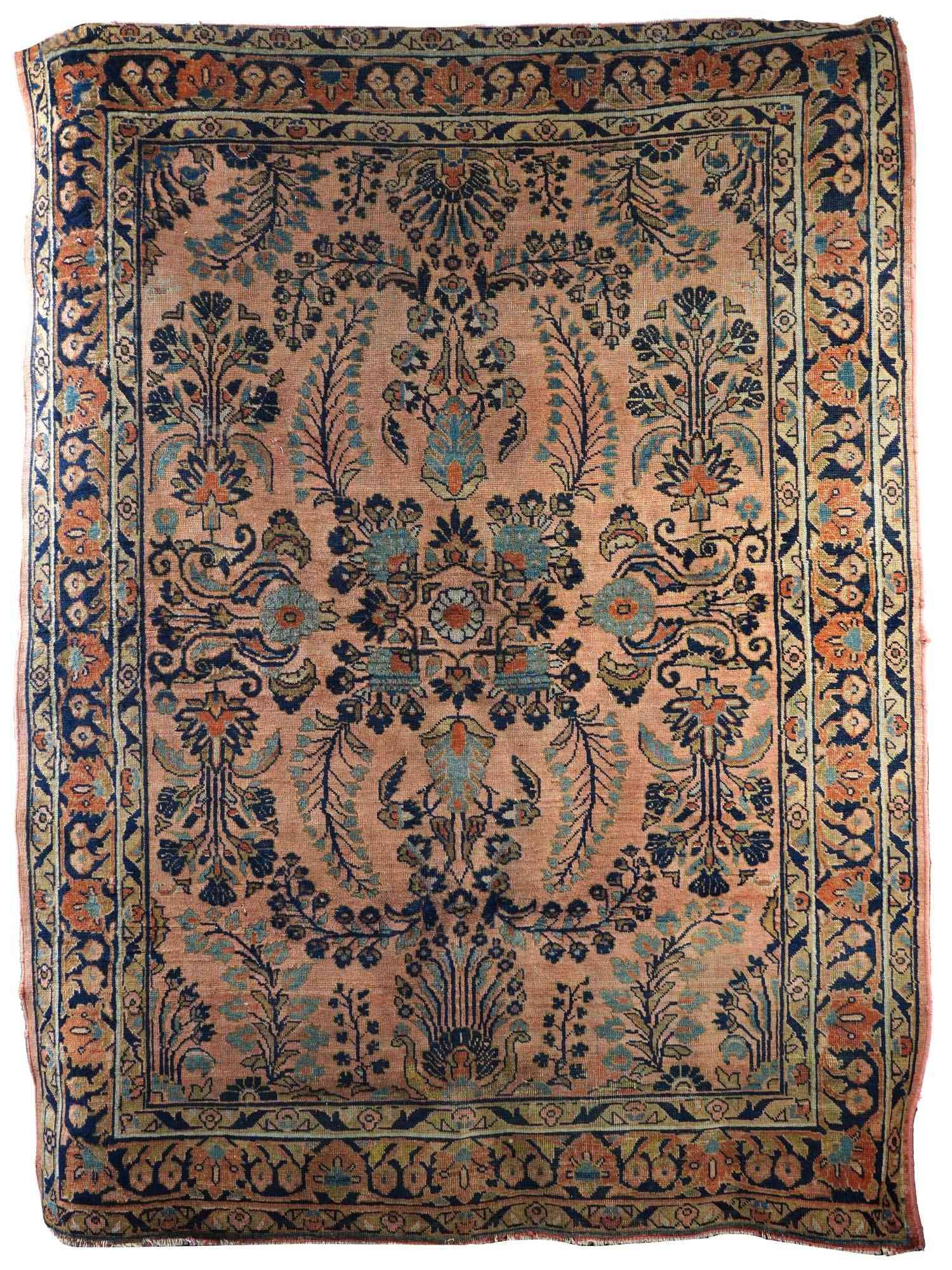 IRANIAN PERSIAN SAROUK HAND WOVEN WOOL RUG CARPET (1 of 4)
