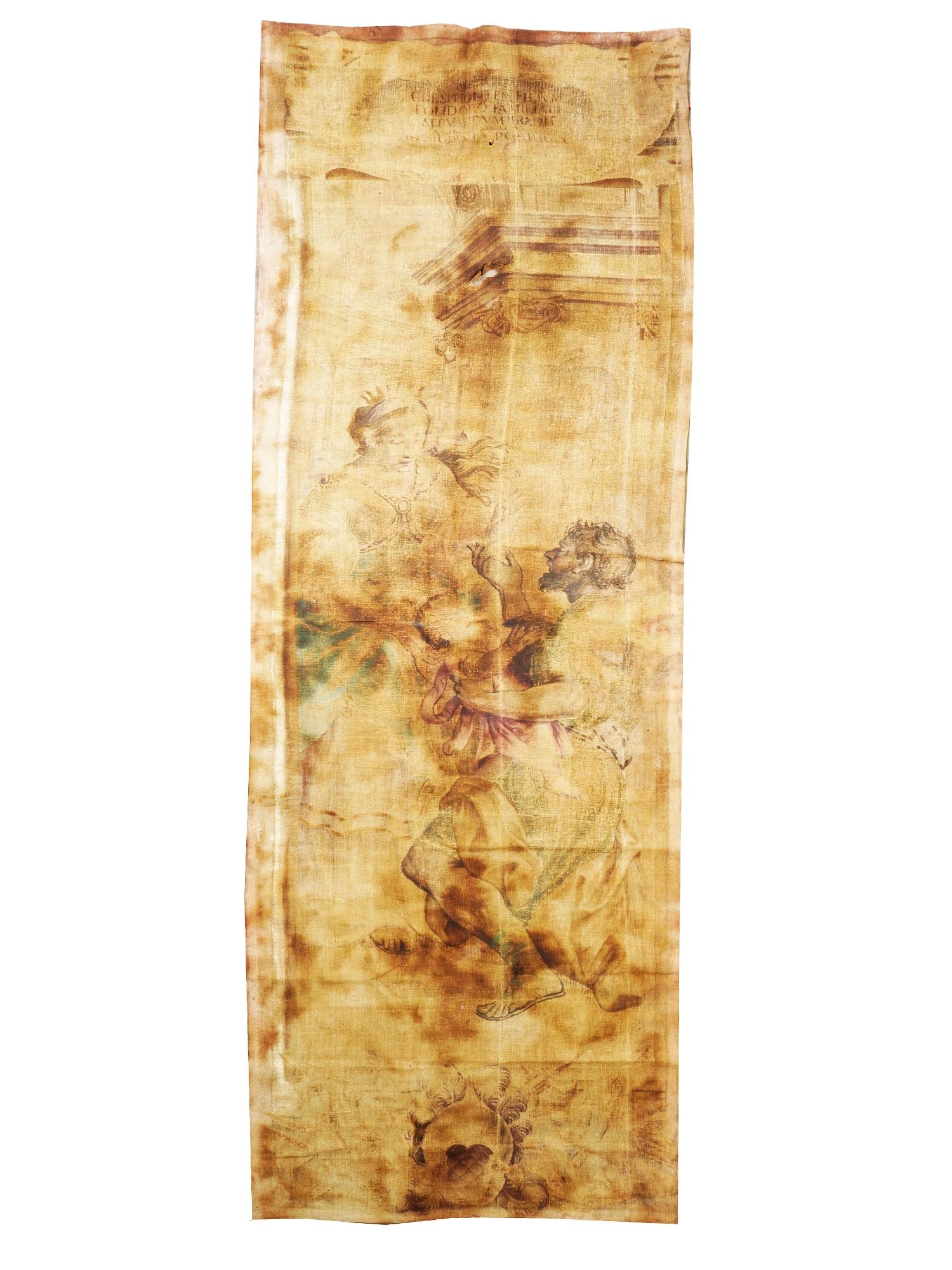 ANTIQUE FRENCH WOVEN JACQUARD TAPESTRY WALL HANGING (1 of 8)