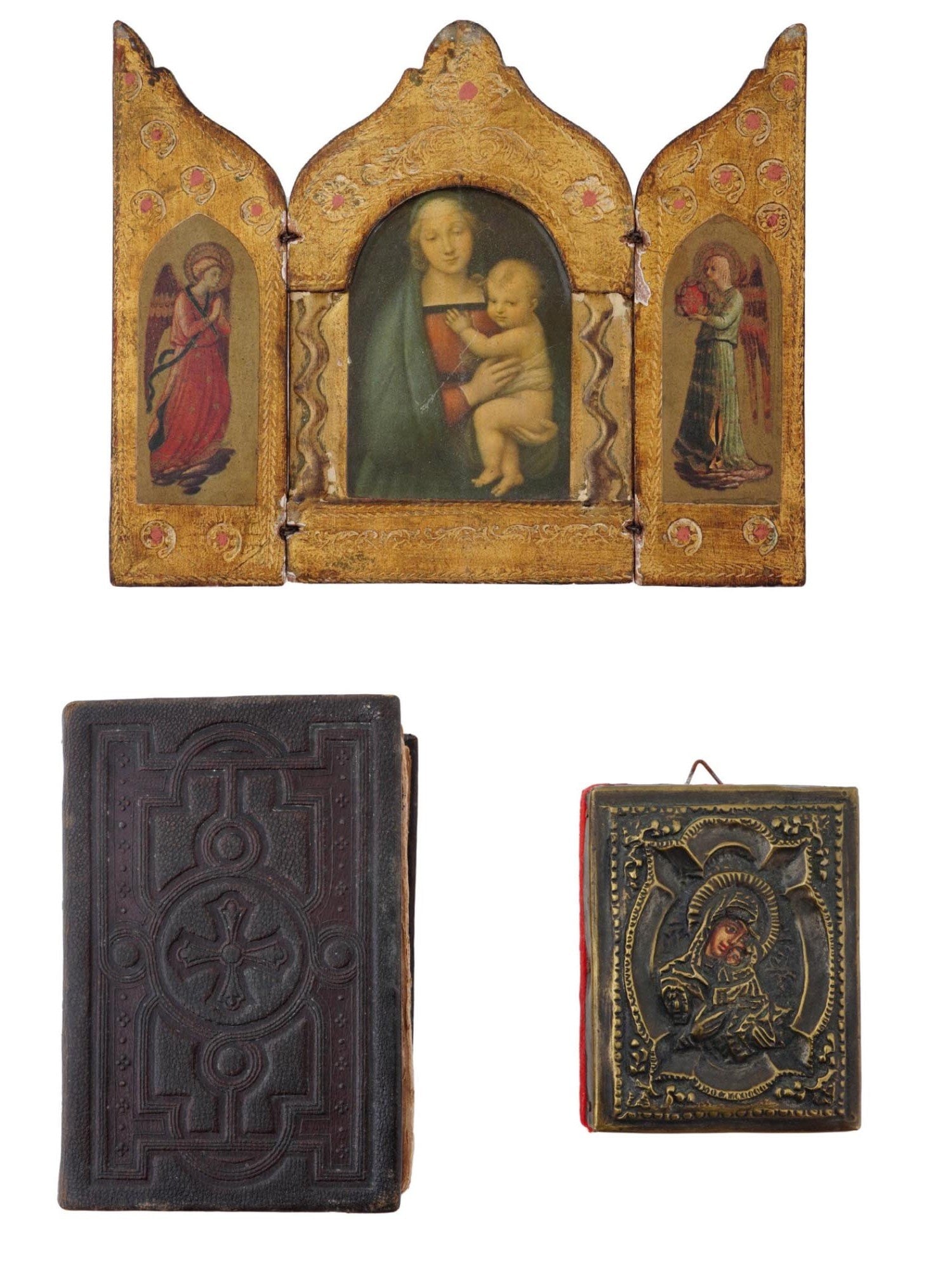 ANTIQUE VINTAGE MADONNA GRANDUCA ICON CATHOLIC BOOK (1 of 10)
