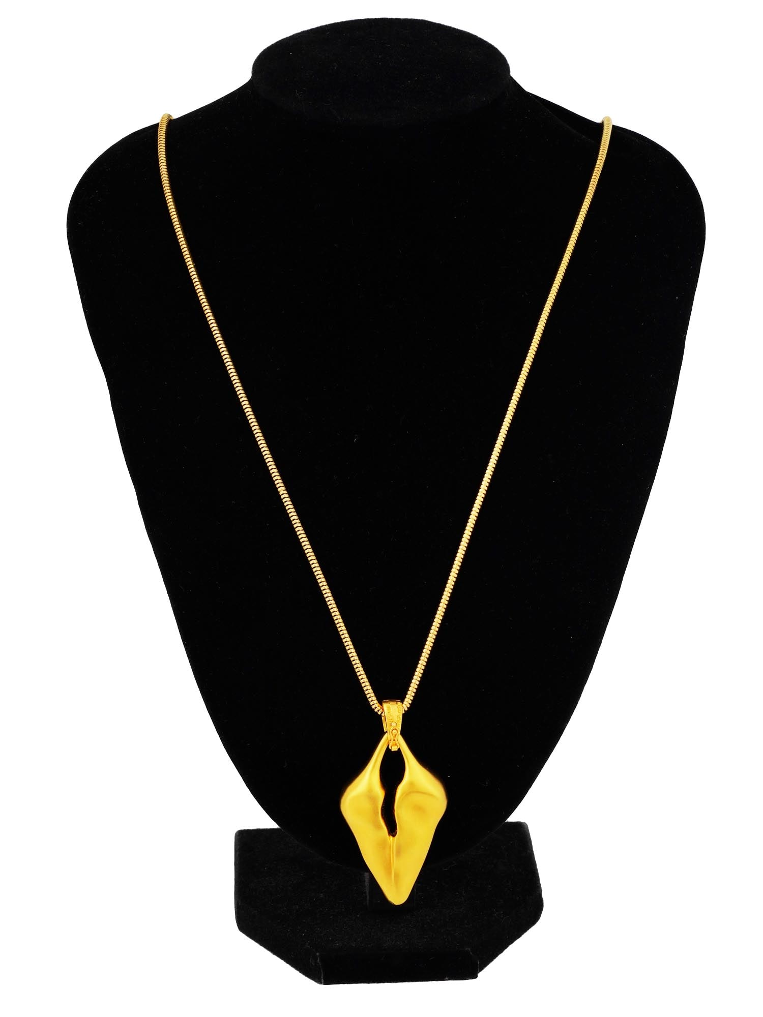 ROBERT LEE MORRIS STUDIO BRASS NECKLACE HEART FORGIVE: A rare Robert Lee Morris Studio brass necklace featuring a pendant in the shape of a broken heart, inscribed with the word Forgive. The necklace is marked at the connection link. Modernist Necklaces A