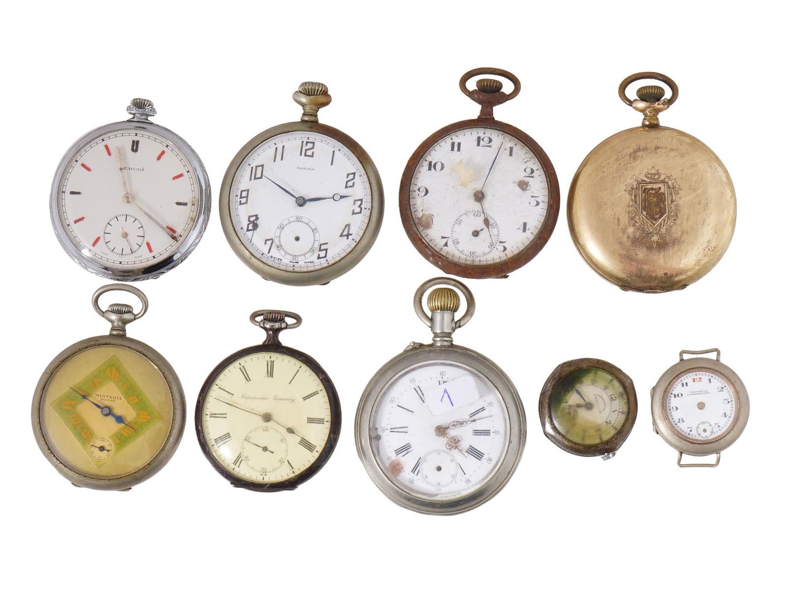 LOT OF VARIOUS ANTIQUE POCKET WATCHES AND CHRONOMETER (1 of 11)