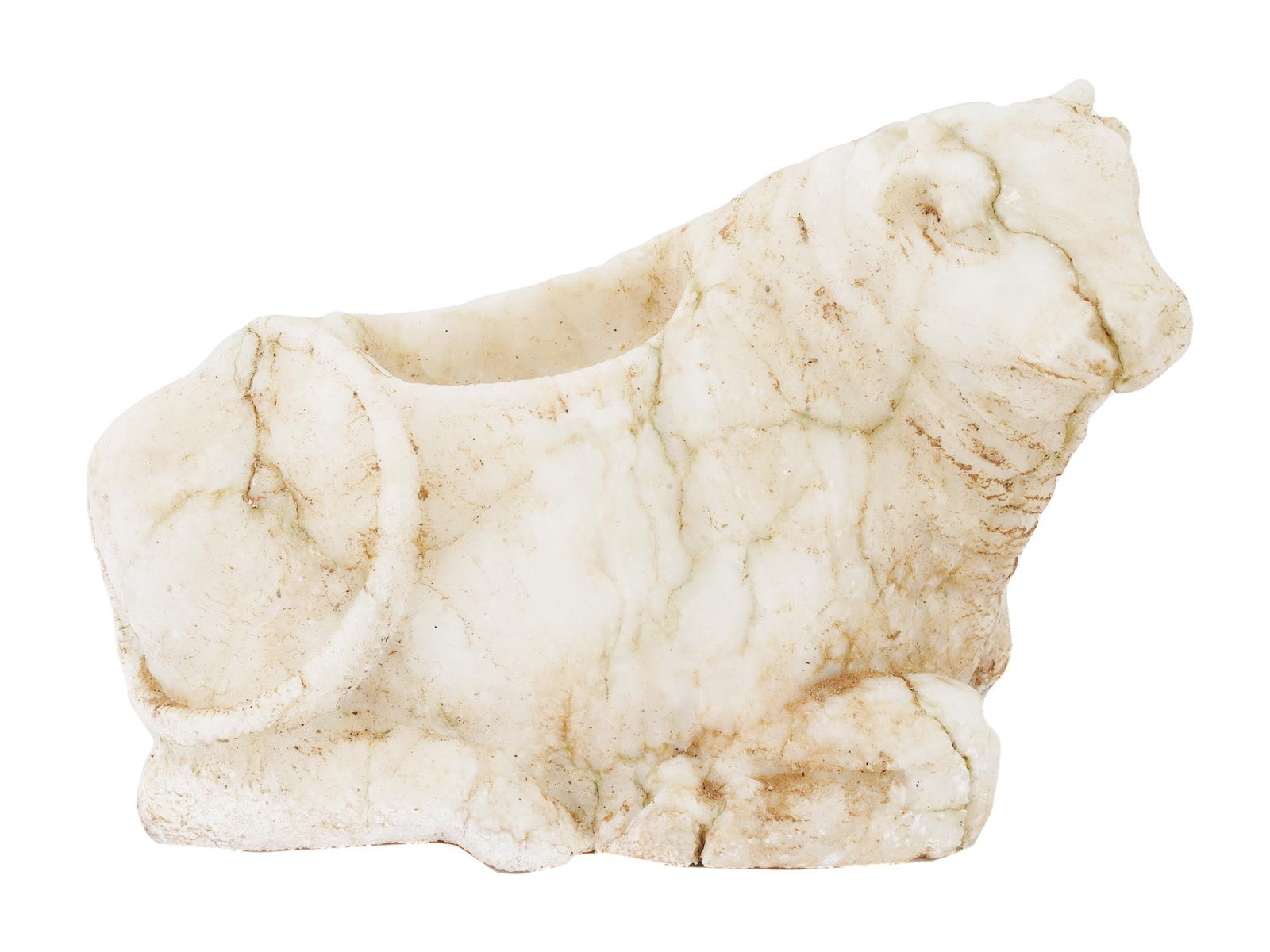 ANCIENT HAND CARVED MARBLE COW FIGURINE CA 1000 BC (1 of 7)