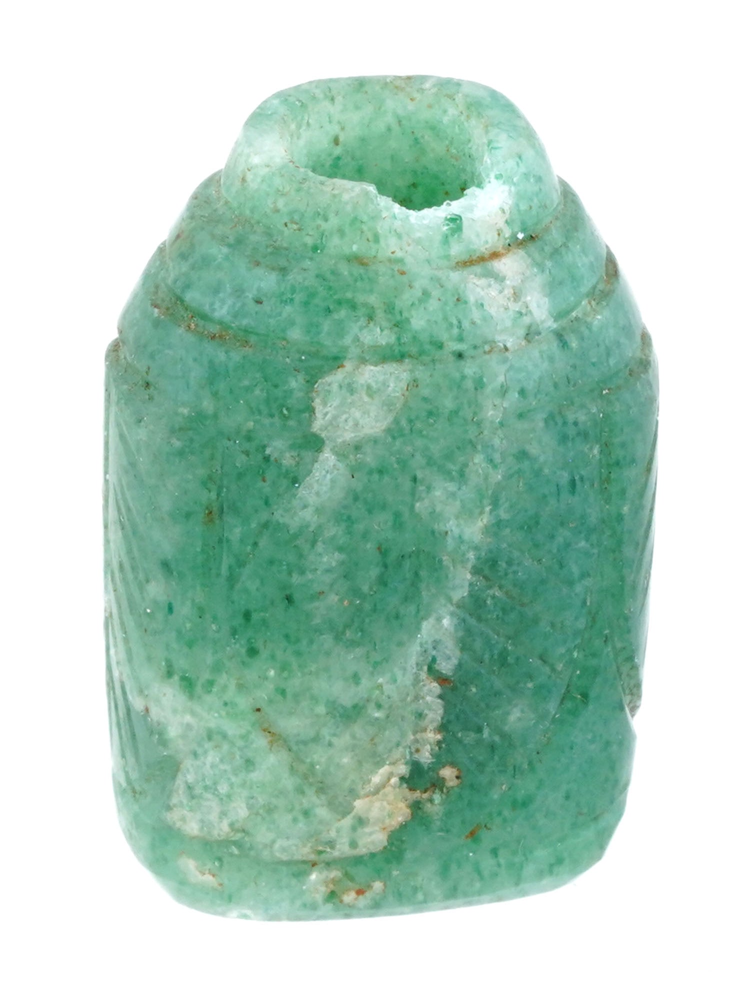 ANTIQUE CHINESE CARVED JADE SNUFF OR PERFUME BOTTLE (1 of 7)