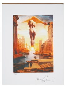 LITHOGRAPH AFTER SALVADOR DALI GALA AND A GOLDEN FLEECE
