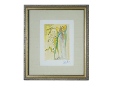 WOODCUT DIVINE COMEDY PRINT BY SALVADOR DALI
