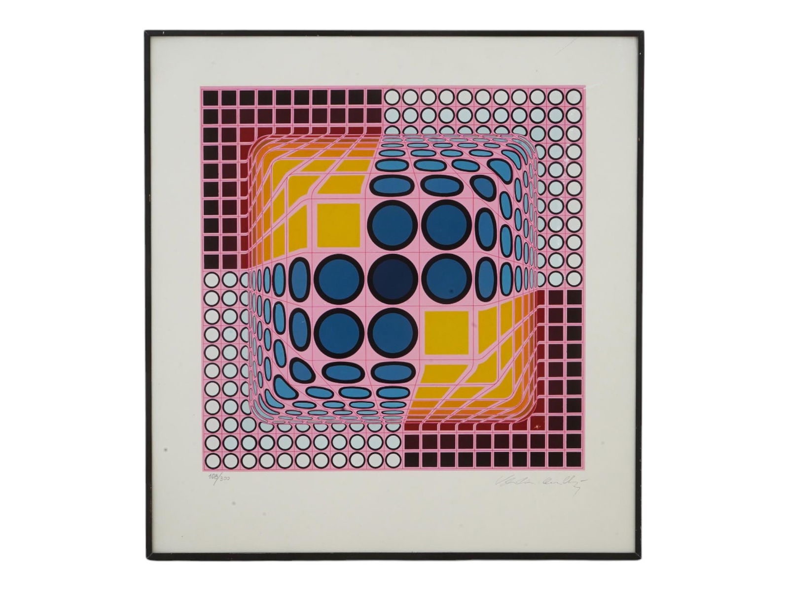 VICTOR VASARELY SIGNED LTD ED LITHOGRAPH PRINT (1 of 5)