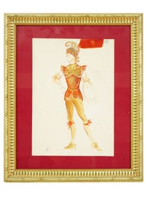 RUSSIAN SOVIET PAVEL TCHELITCHEW MIX MEDIA PAINTING