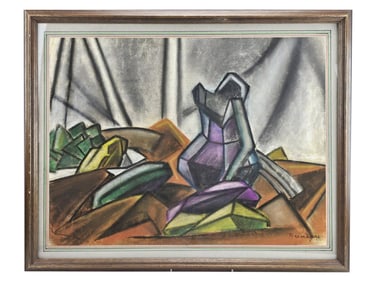 MANNER OF PINCHUS KREMEGNE STILL LIFE PASTEL PAINTING