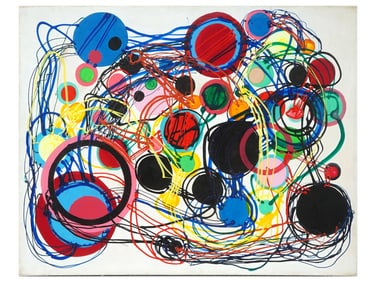 1960S JAPANESE ABSTRACT PAINTING BY ATSUKO TANAKA