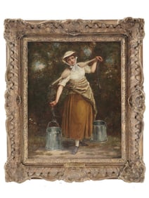 ANTIQUE 19TH C ENGLISH PAINTING BY ROBERT FARREN