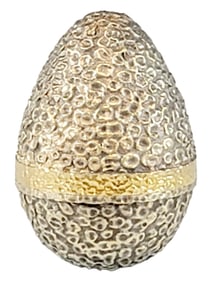 ENGLISH GILT SILVER AMETHYST EGG STUART DEVLIN 1967