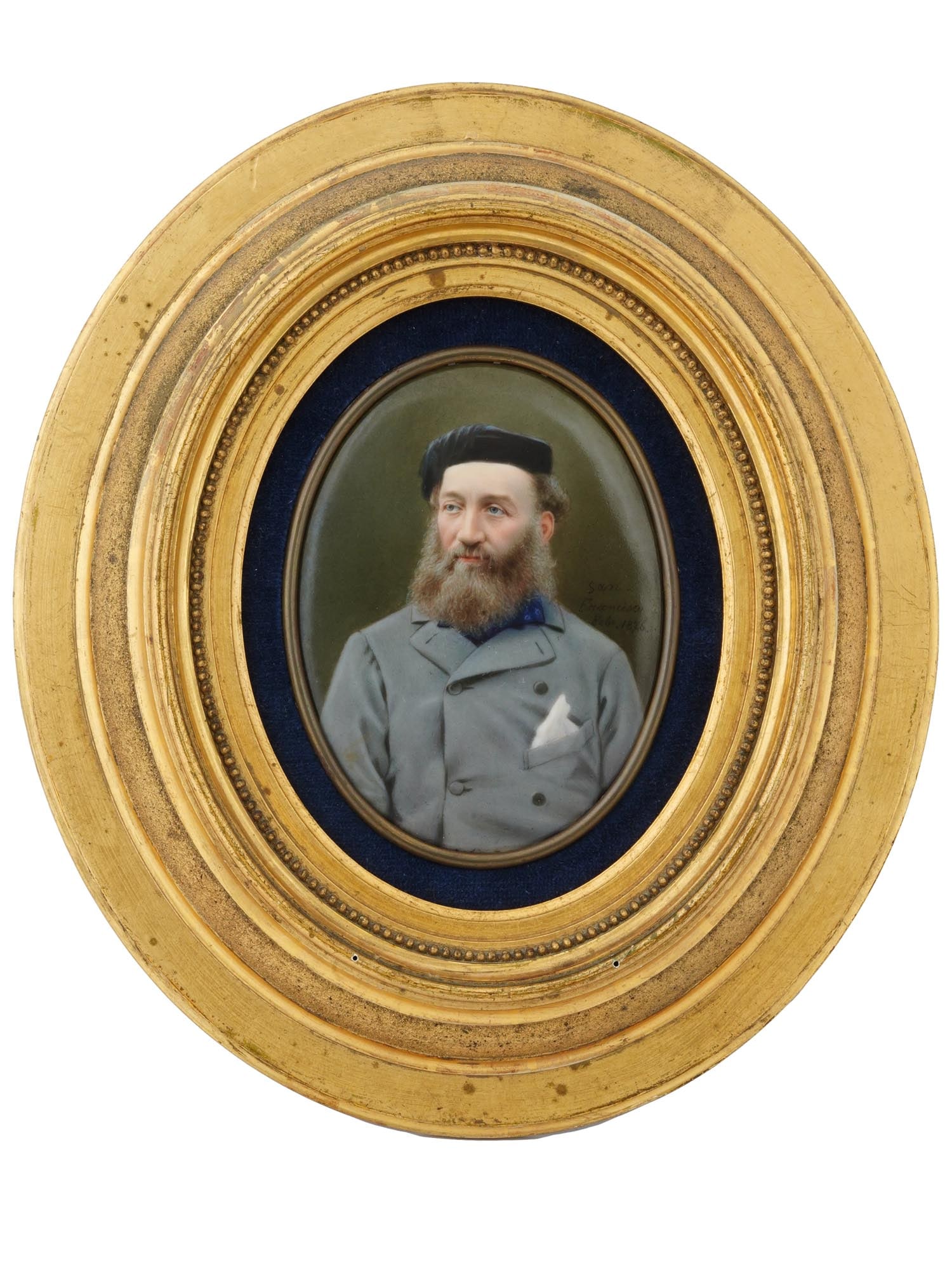 LUDWIG STURM ANTIQUE GERMAN PORCELAIN PAINTING C 1880 (1 of 5)