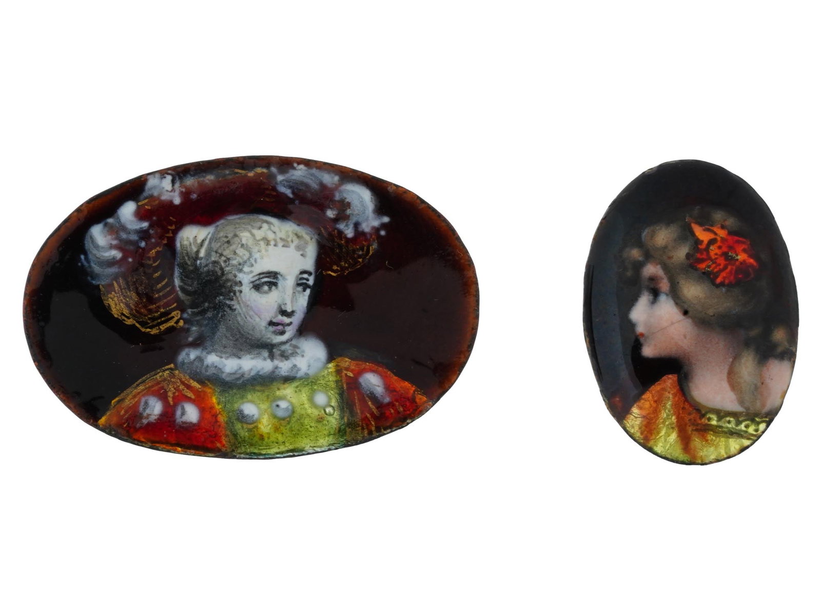 ANTIQUE FRENCH LIMOGES ENAMEL MINIATURE PLAQUES (1 of 3)