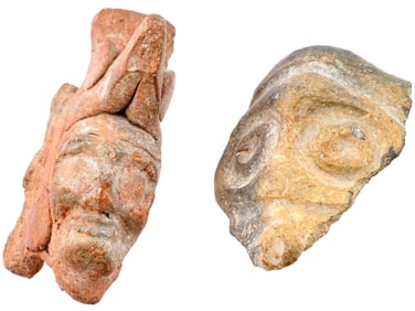 ANCIENT 1ST MILLENNIUM AD MESOAMERICAN POTTERY HEADS