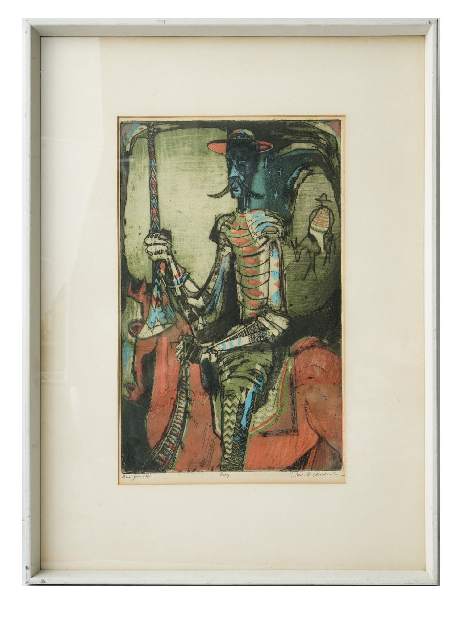 VINTAGE AMERICAN PAUL B ARNOLD ETCHING DON QUIXOTE (1 of 6)