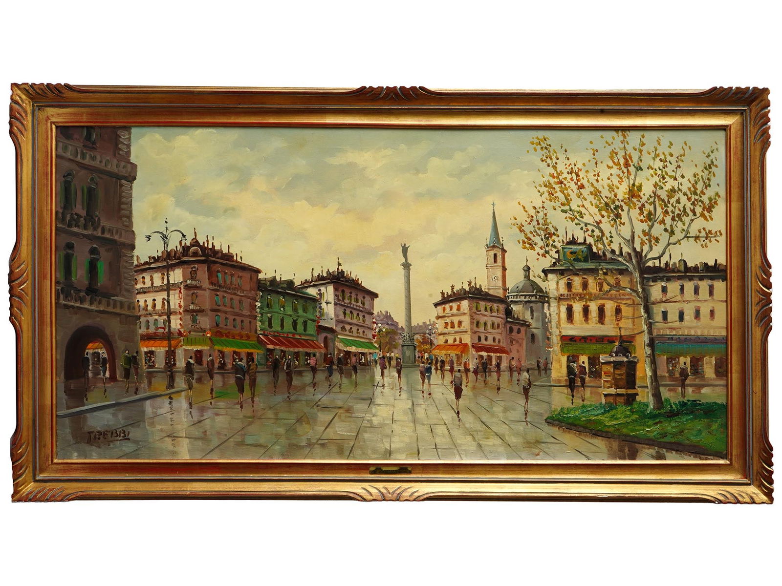 ITALIAN CITYSCAPE OIL PAINTING BY MARIA TREBBI (1 of 7)