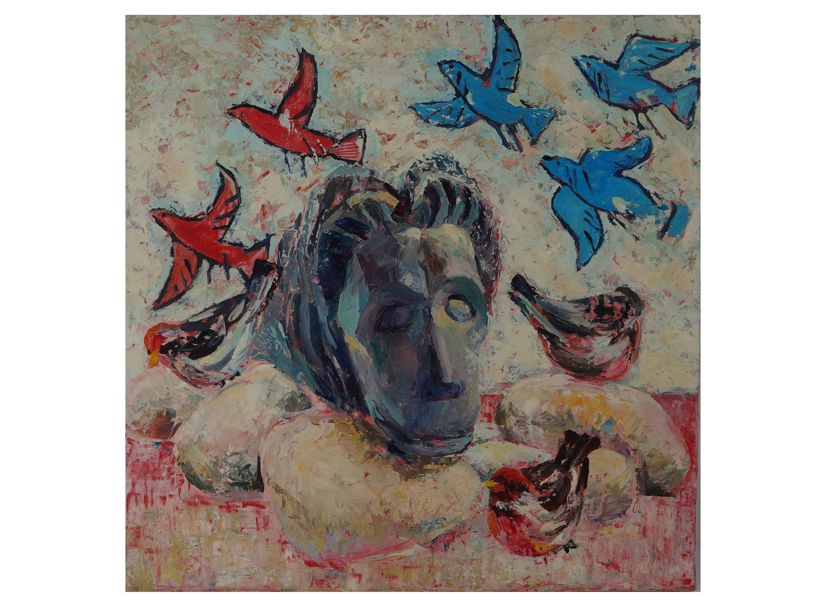 AMERICAN OIL PAINTING BY AUDREY SKALING 1960S (1 of 5)