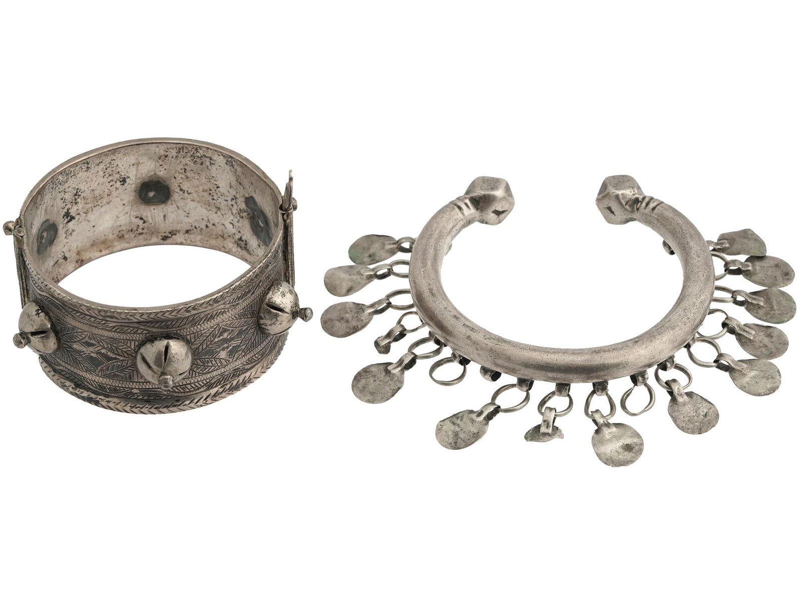 ETHNIC STERLING SILVER ANKLET AND BANGLE BRACELET (1 of 6)