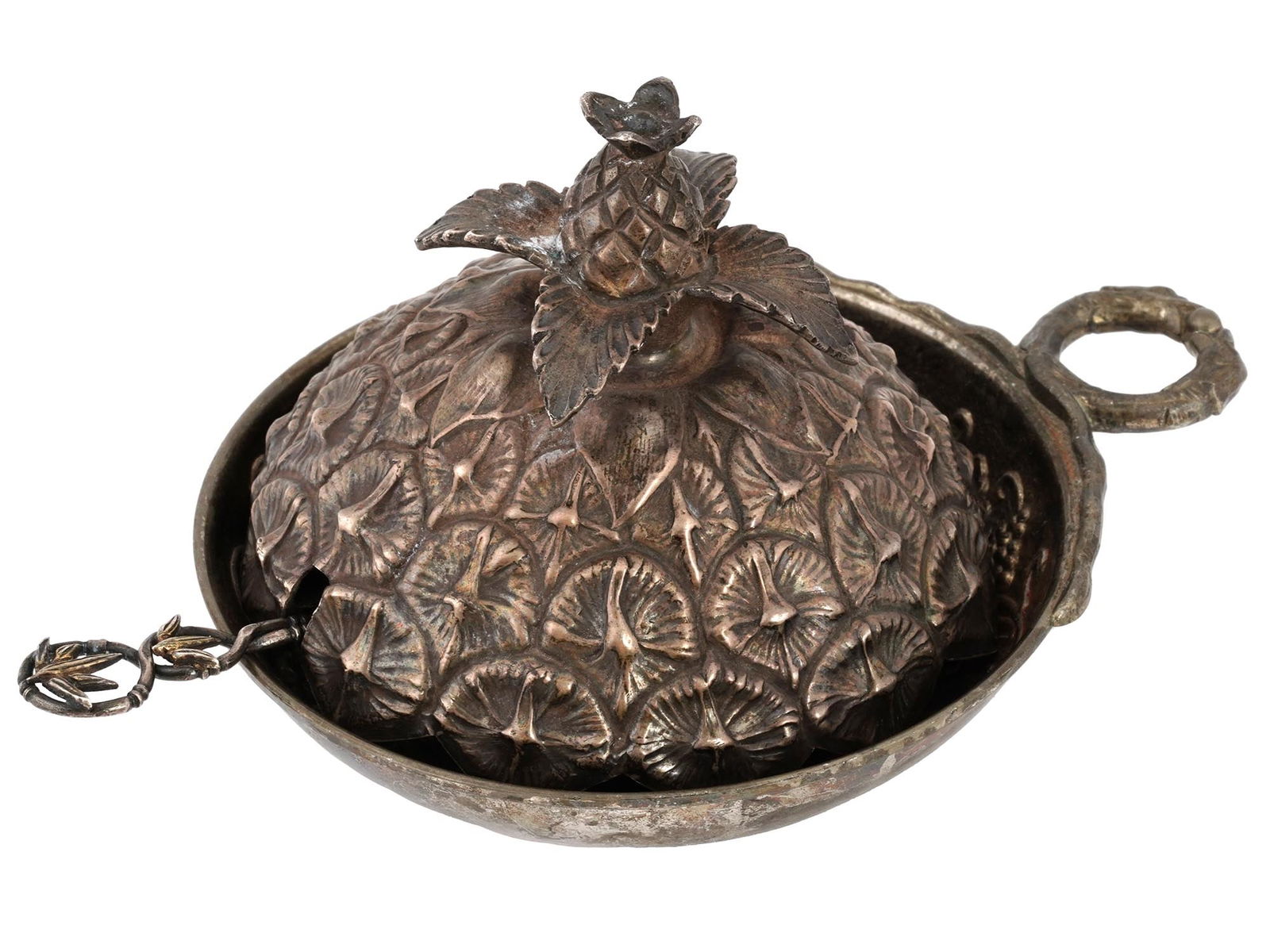 DURGIN GORHAM STERLING SILVER PINEAPPLE LIDDED DISH (1 of 9)