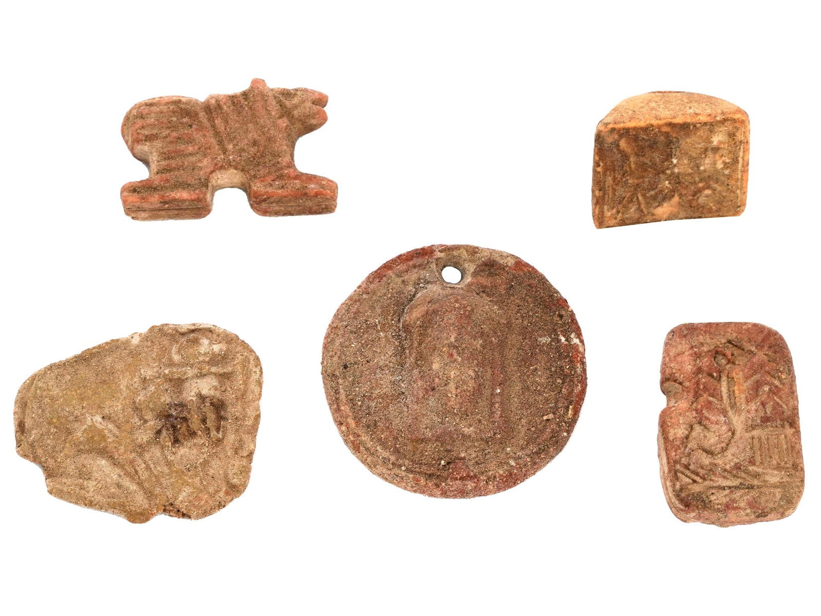 ANCIENT TERRACOTTA AND CARVED STONE SEALS ANIMALS MOTIF (1 of 11)