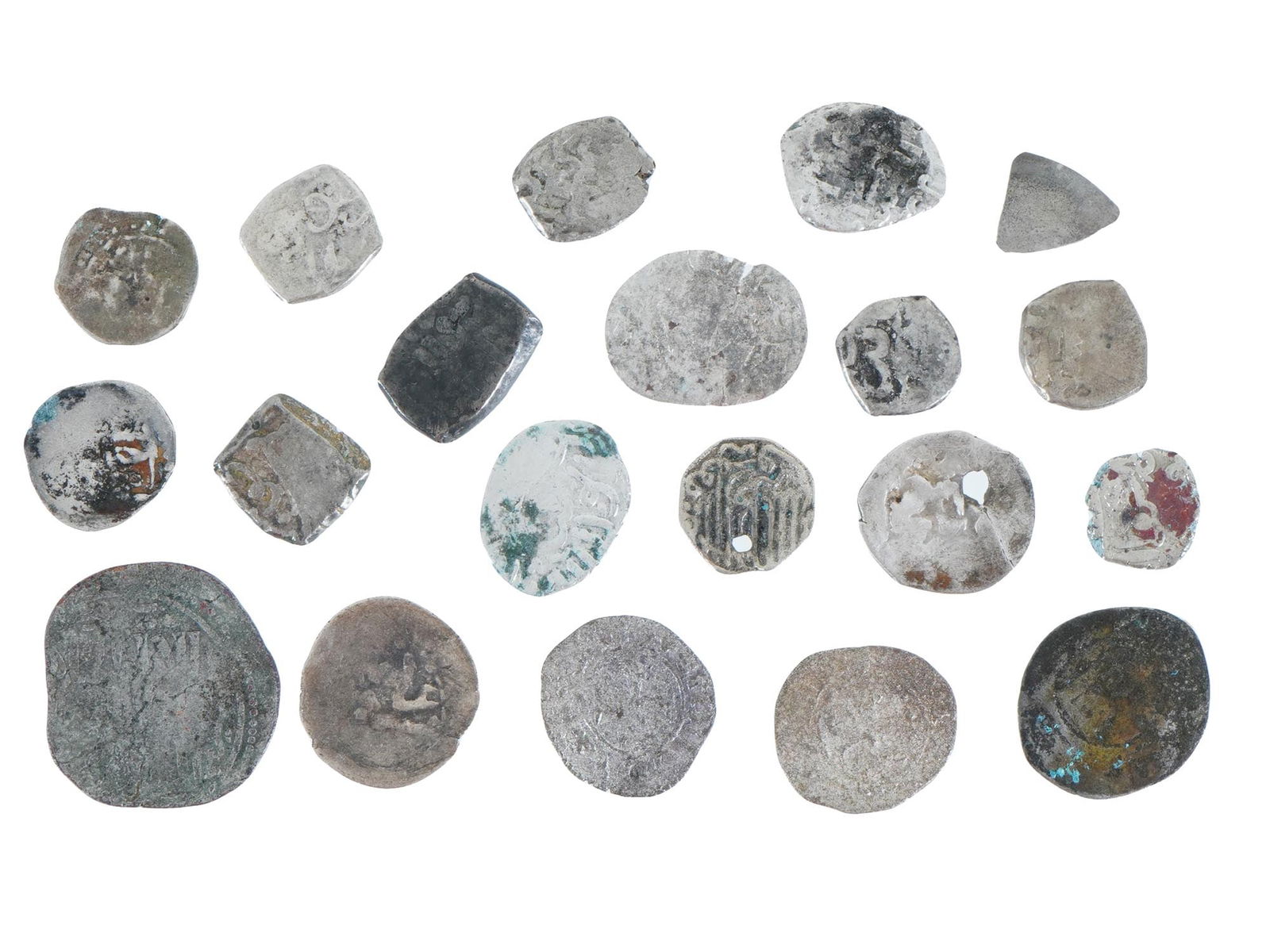 COLLECTION OF ANCIENT ISLAMIC COINS OF VARIOUS SHAPES (1 of 3)