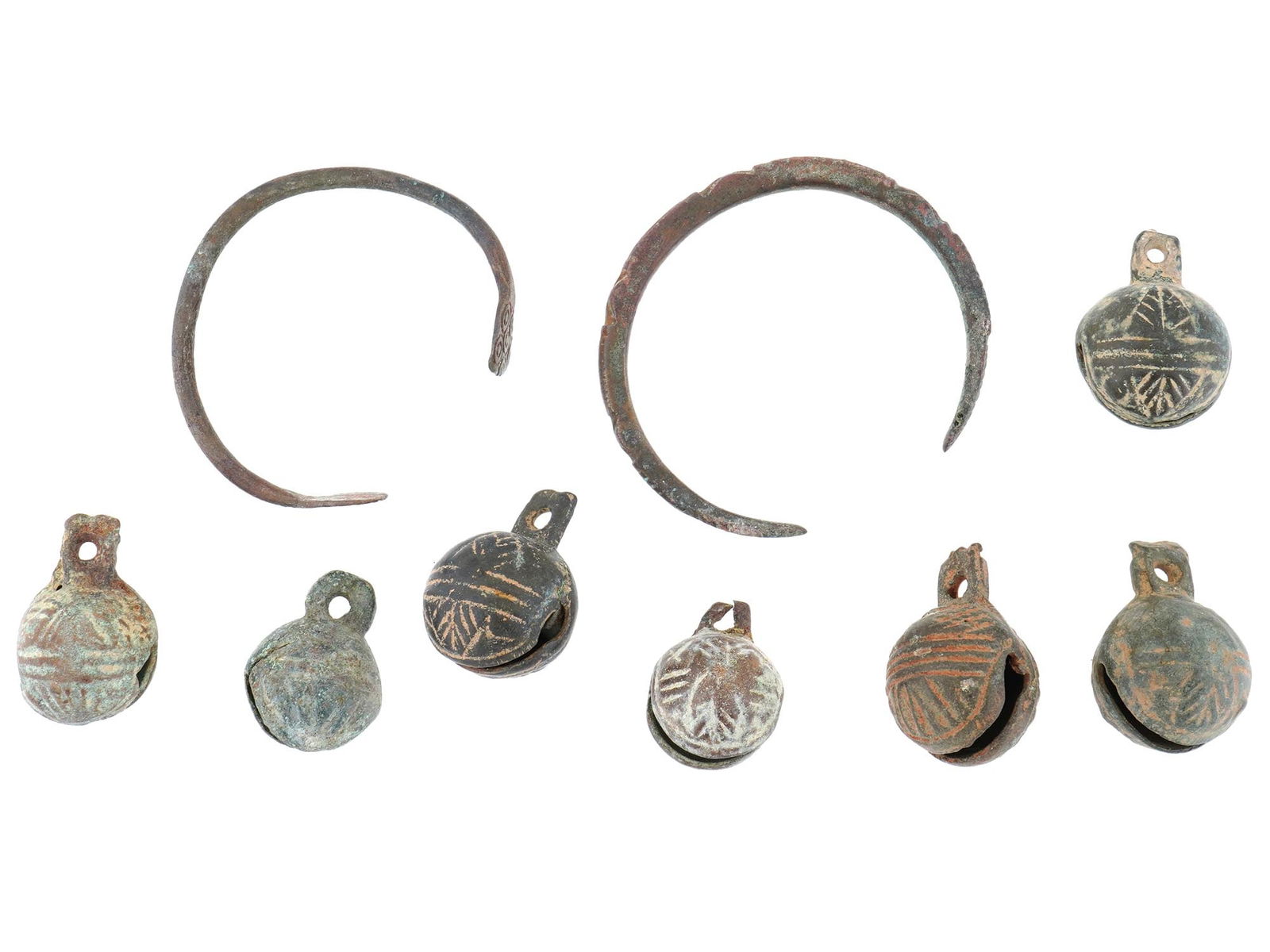 ANCIENT BYZANTINE PERIOD BRONZE BRACELETS AND BELLS (1 of 4)