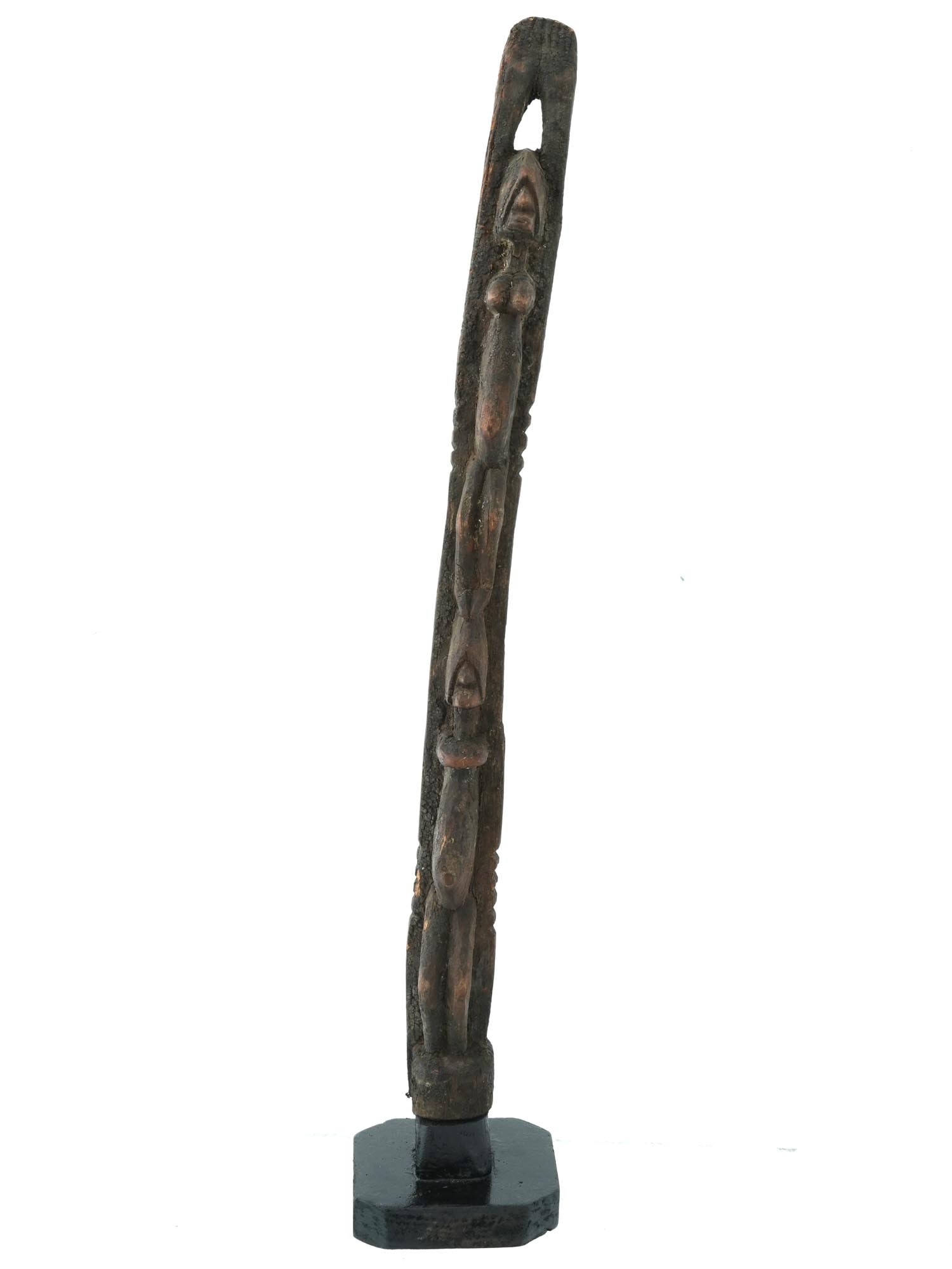 MALI WEST AFRICAN TELEM DOGON WOODEN FIGURINE: A West African ritual figurine from the Telem Dogon people in Mali represents a piece of traditional African art that is deeply rooted in the culture and spirituality of the Dogon community. The item 