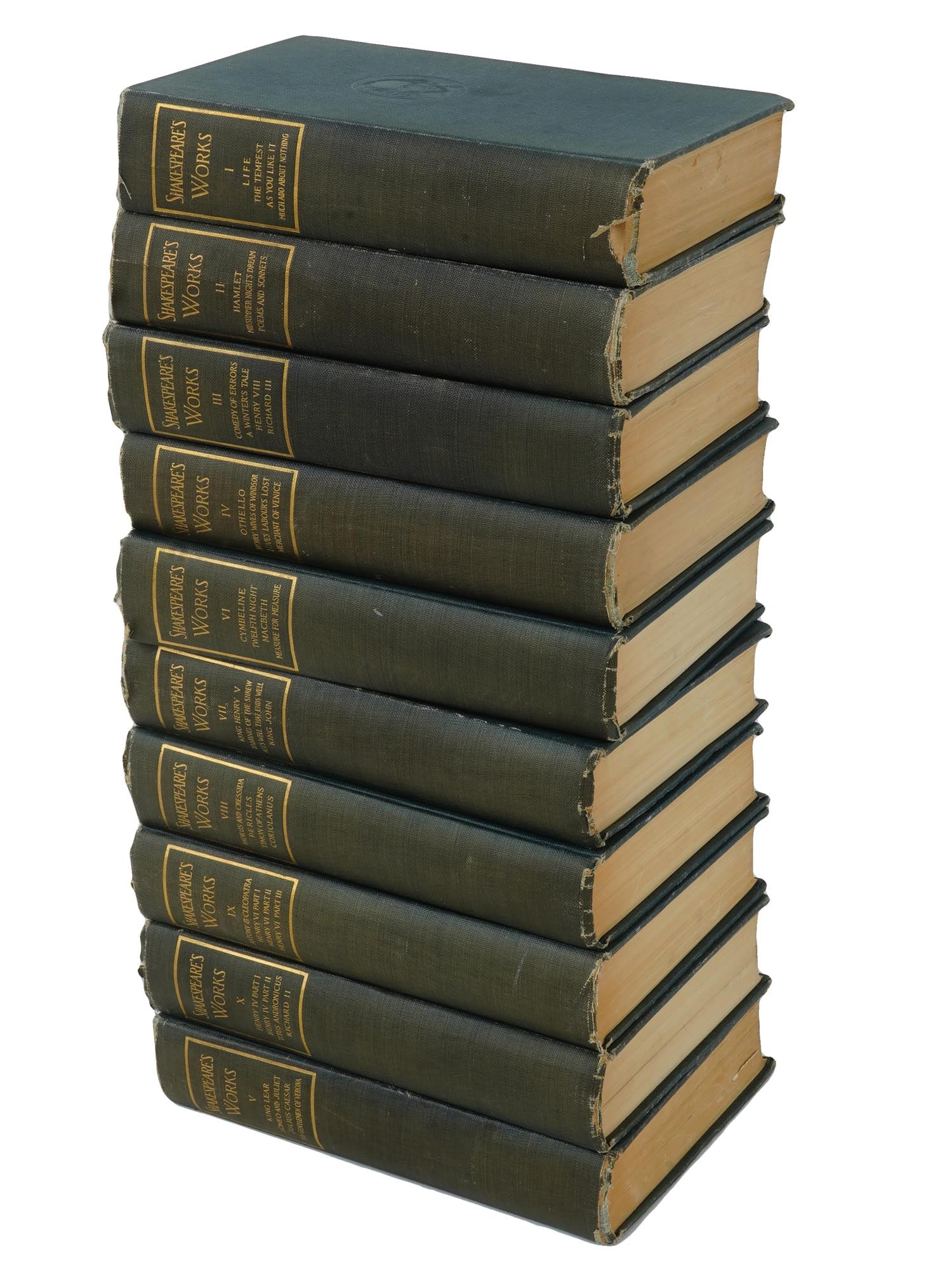 1911 WORKS OF WILLIAM SHAKESPEARE IN TEN VOLUMES (1 of 11)