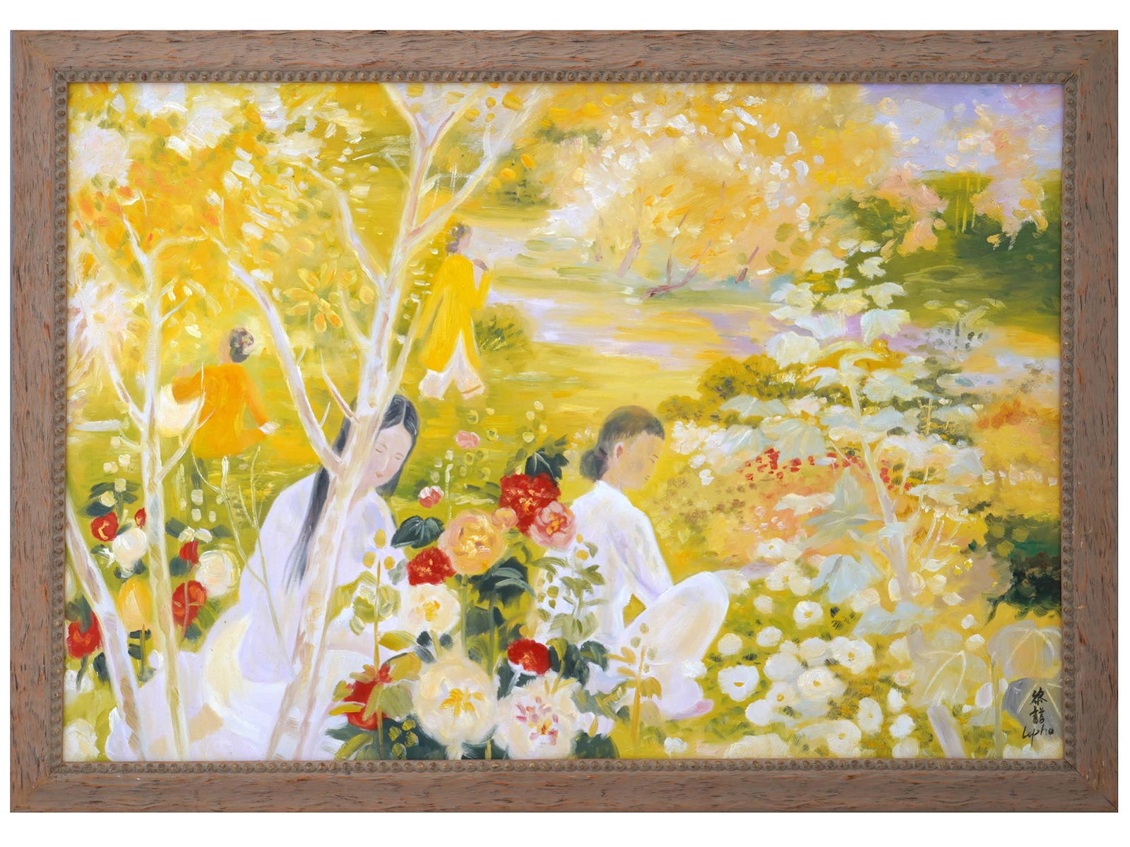 ATTRIBUTED TO LE PHO VIETNAMESE SCENE OIL PAINTING (1 of 4)