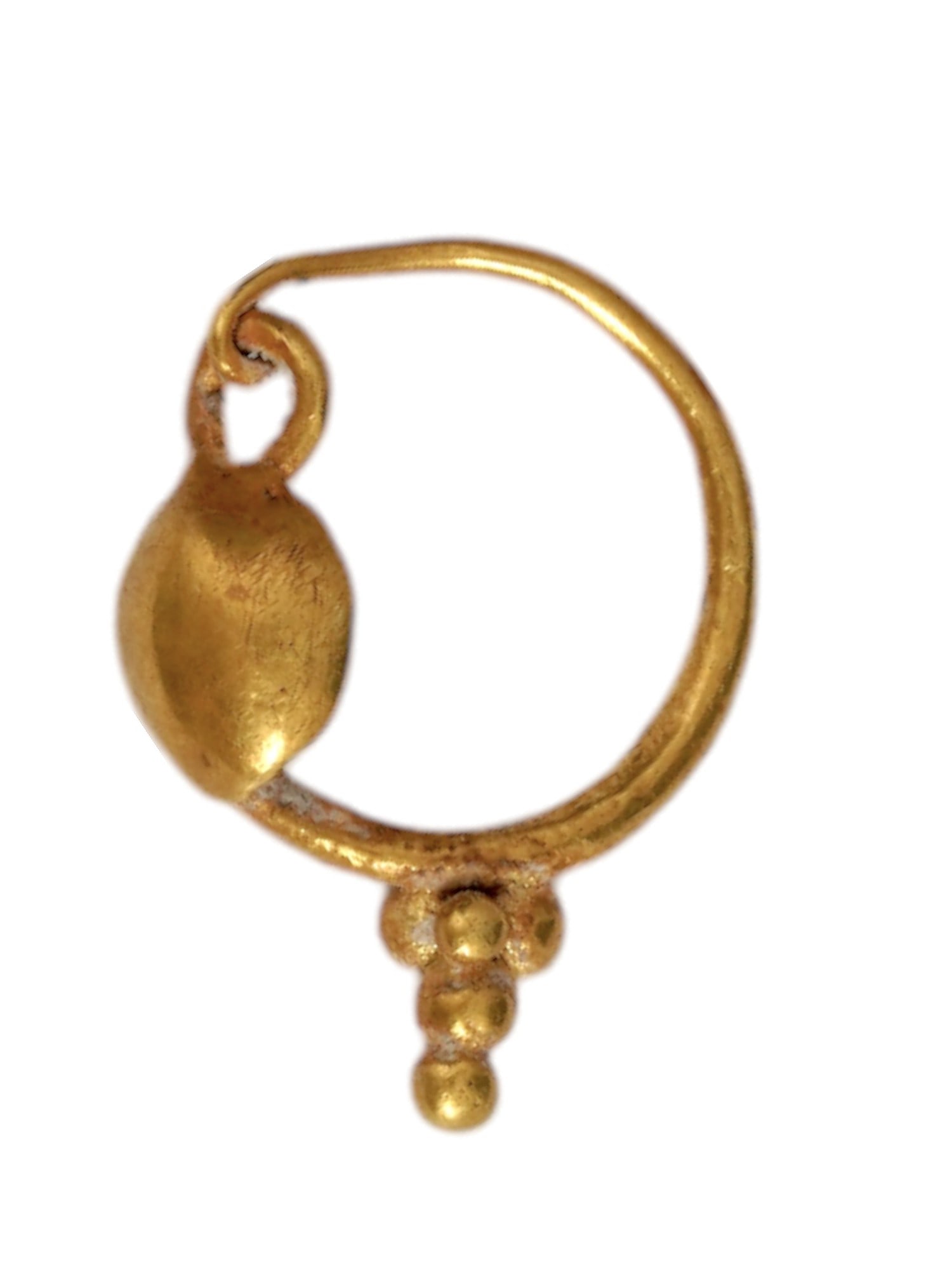 ANCIENT ROMAN GOLD EARRING WITH DECORATIVE ELEMENTS (1 of 2)