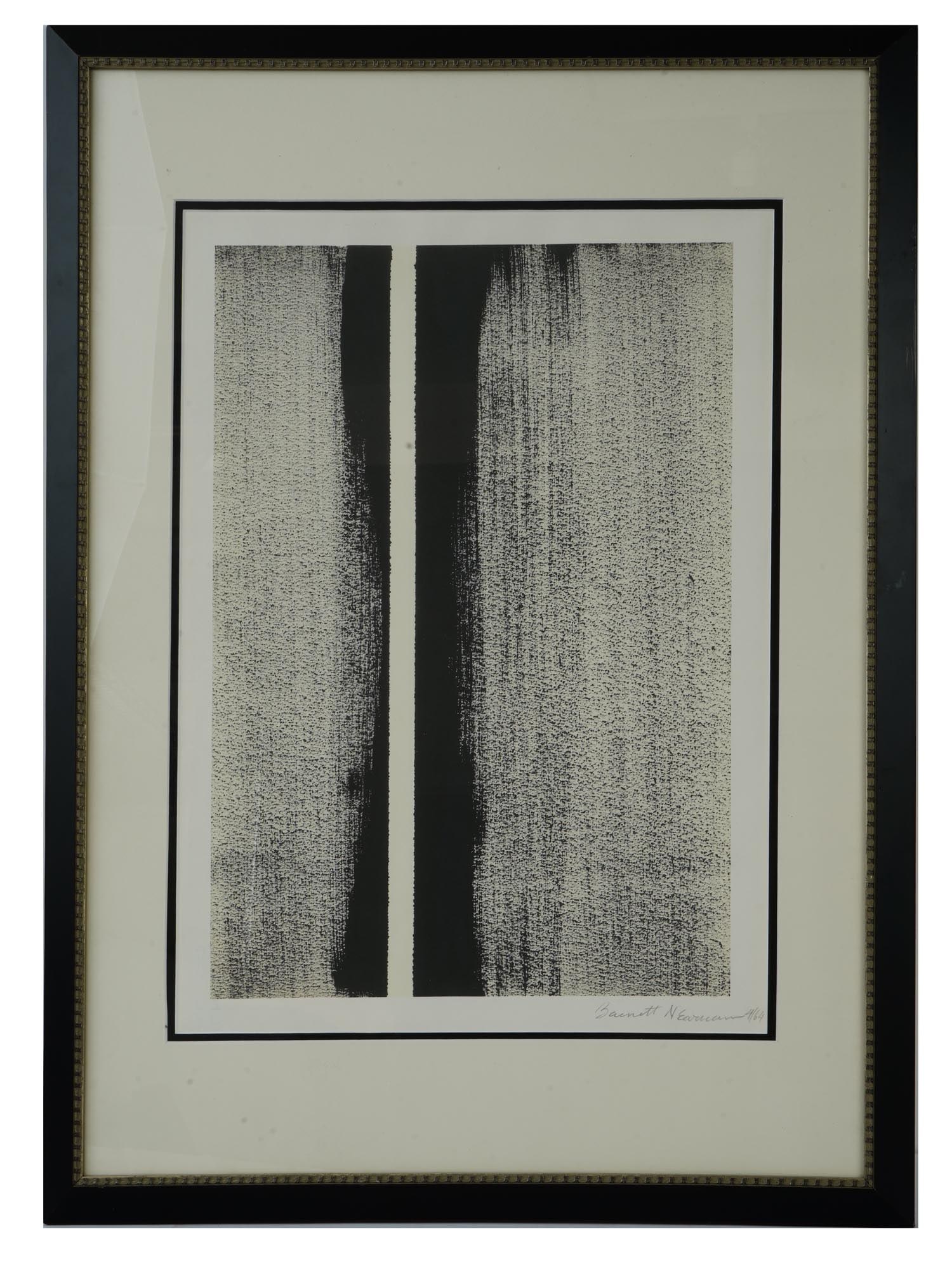 AMERICAN LITHOGRAPH PRINT BY BARNETT NEWMAN SIGNED (1 of 5)