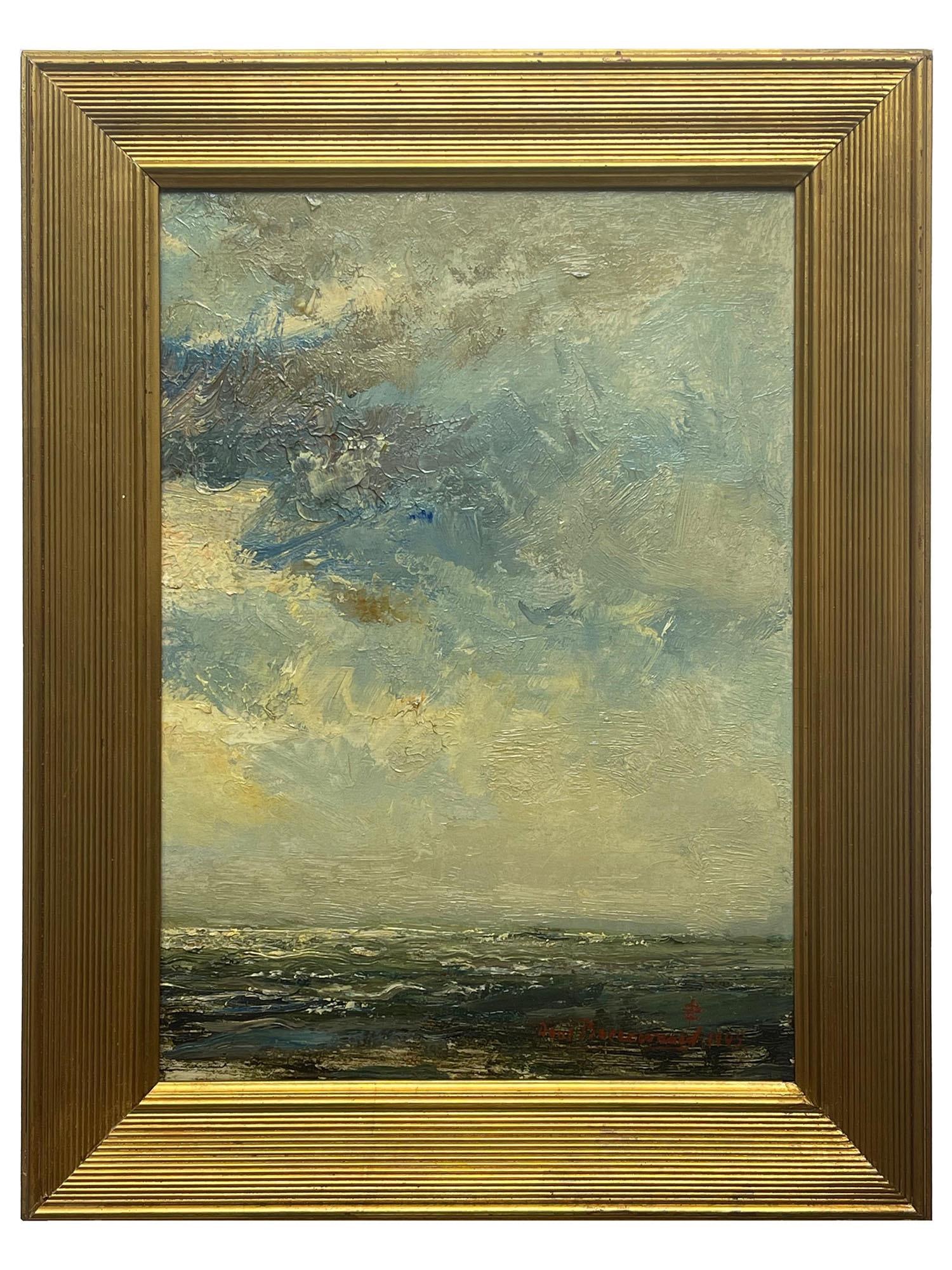 DOOR BOEREWAARD BELGIAN OIL SEASCAPE PAINTING 1945 (1 of 4)