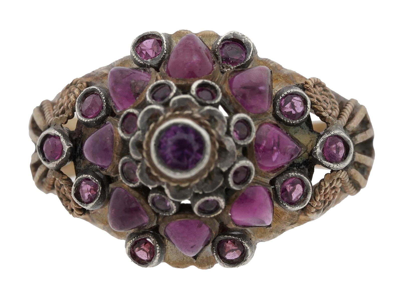 14K GOLD STATEMENT RING WITH CABOCHON RUBELLITES (1 of 7)