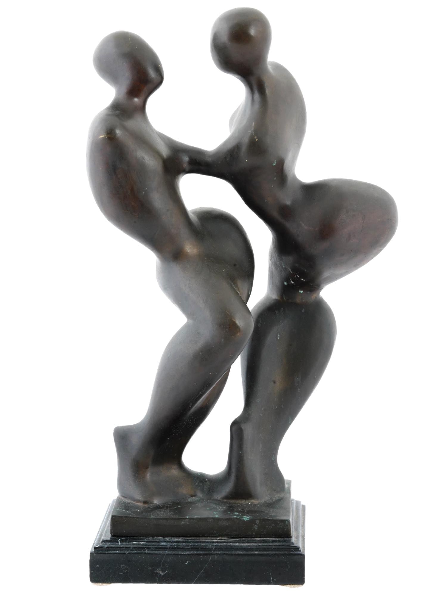 VINTAGE MODERNIST BRONZE SCULPTURE DANCING COUPLE (1 of 6)