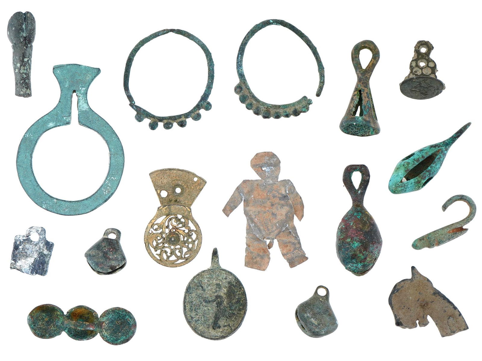 ANCIENT BYZANTINE PERIOD BRONZE BRACELETS AND BELLS (1 of 3)