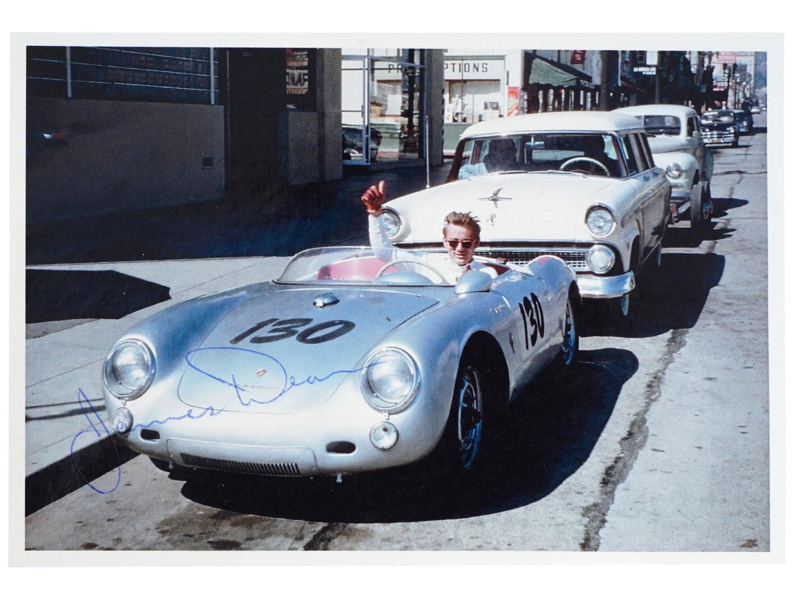 COLOR SILVER PRINT PHOTO OF ACTOR JAMES DEAN SIGNED (1 of 3)