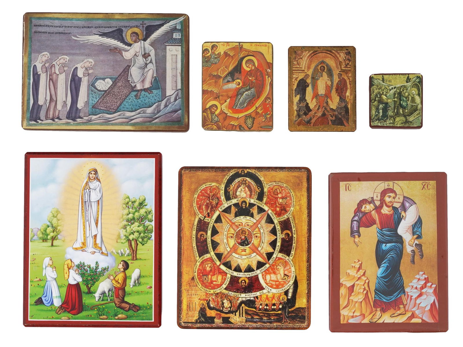 GROUP OF SEVEN CHRISTIAN ICONS JESUS CHRIST NATIVITY (1 of 7)