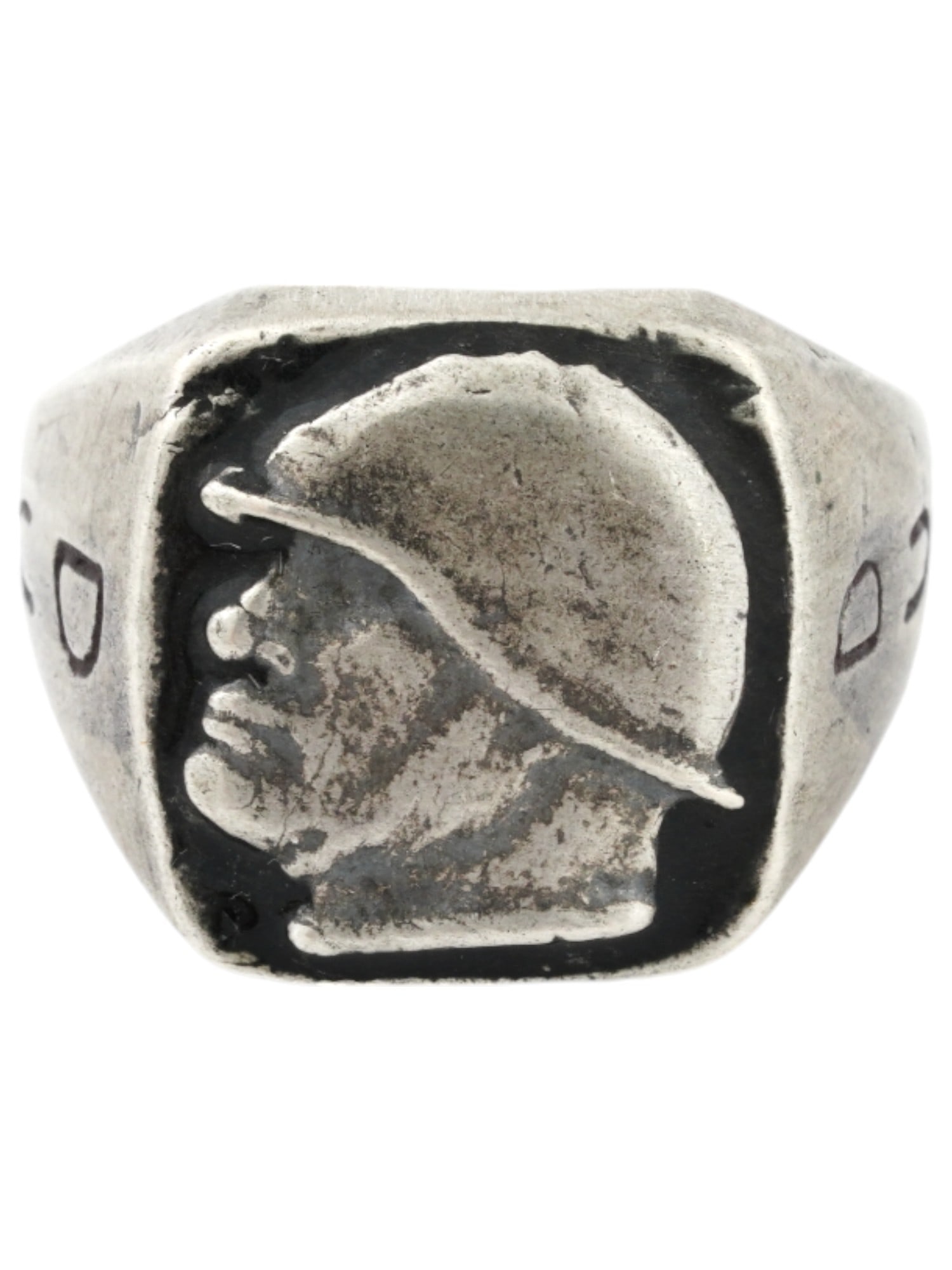 ITALIAN WWII TYPE BENITO MUSSOLINI SILVER RING (1 of 6)