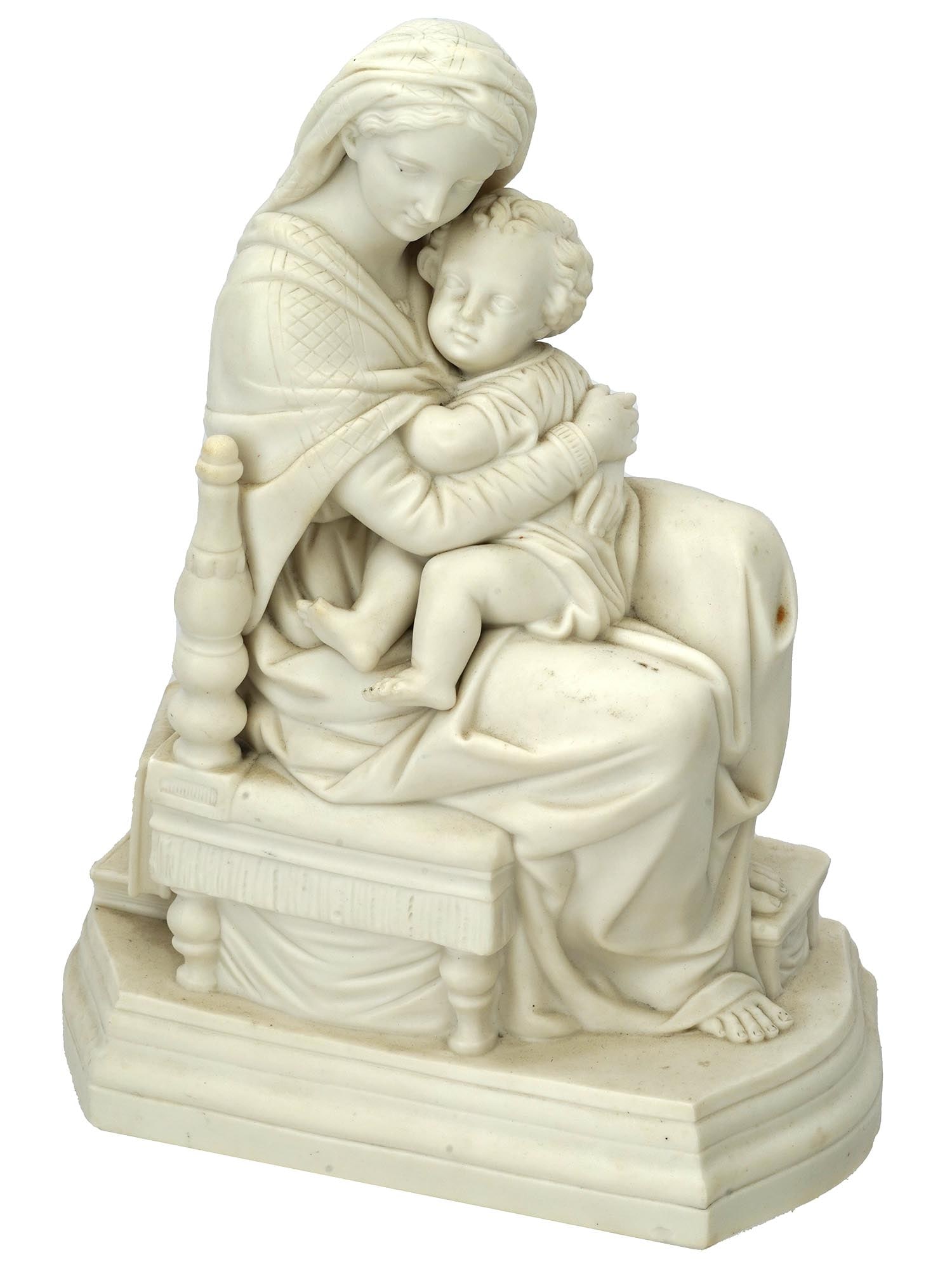 ANTIQUE BRITISH PARIAN BISQUE PORCELAIN SCULPTURE (1 of 8)