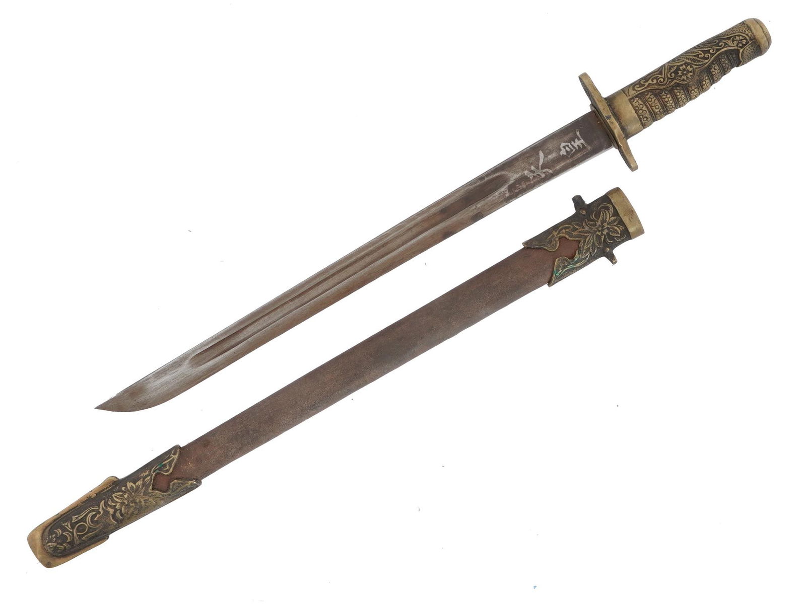 WWII MODEL IMPERIAL JAPANESE NAVAL DAGGER WITH SCABBARD (1 of 8)