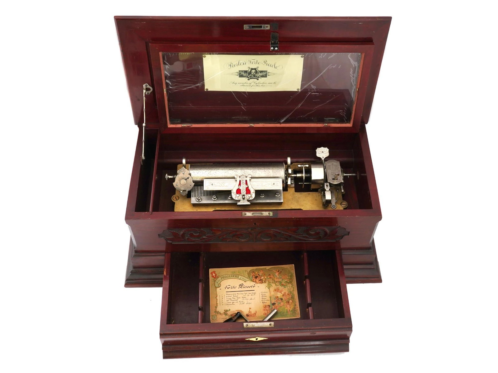 ANTIQUE SWISS PEERLESS FORTE PICCOLO MUSIC BOX (1 of 11)